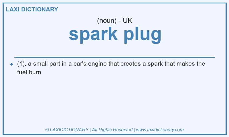 Definition spark plug in British English