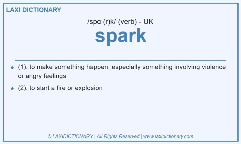 Definition spark in British English