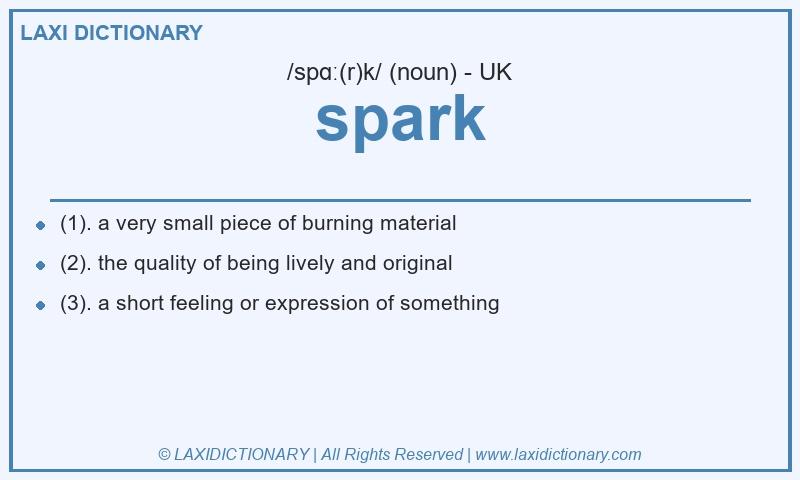 Definition spark in British English