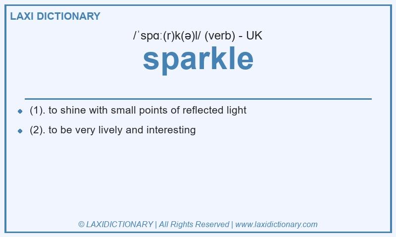 Definition sparkle in British English