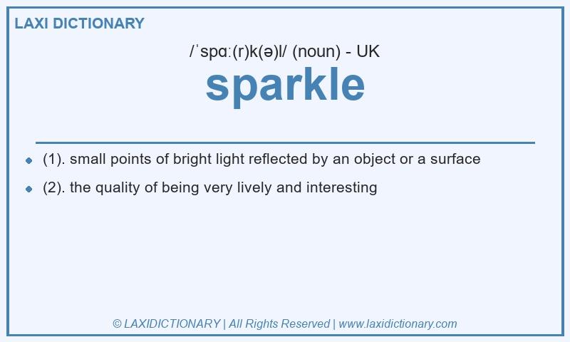 Definition sparkle in British English