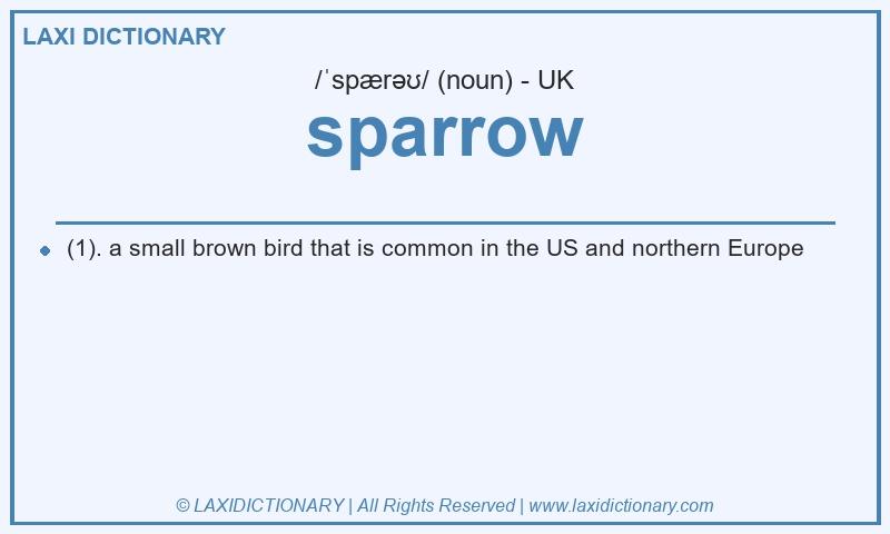 Definition sparrow in British English