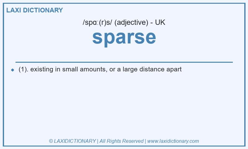 Definition sparse in British English