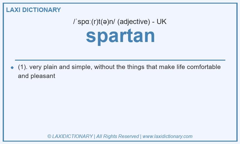 Definition spartan in British English