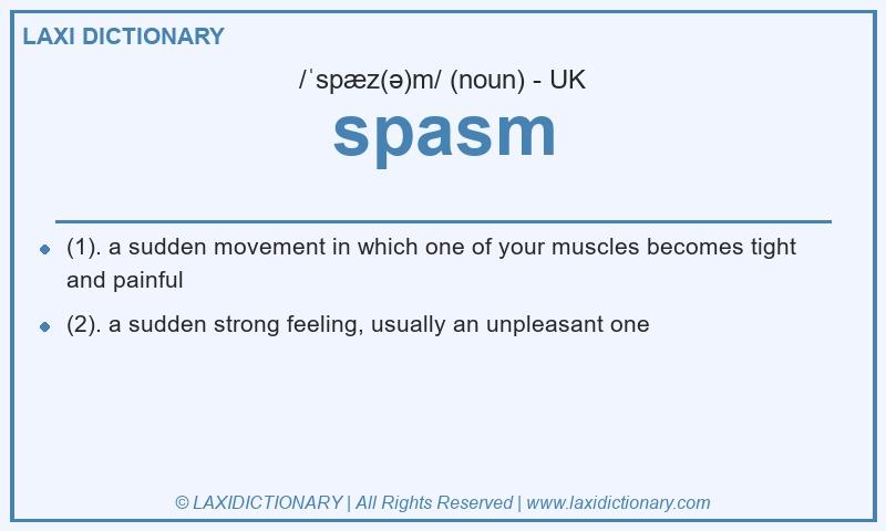 Definition spasm in British English