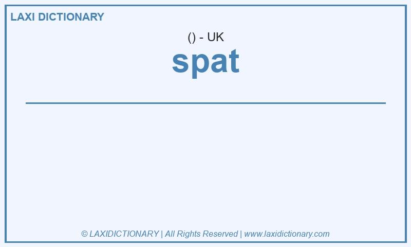 Definition spat in British English