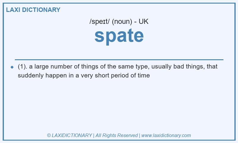 Definition spate in British English