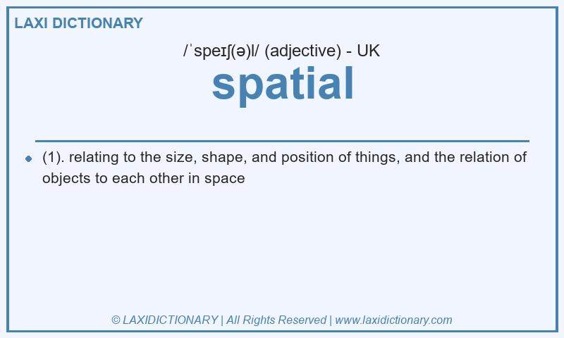 Definition spatial in British English