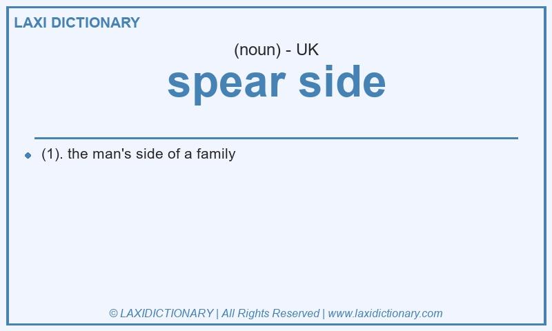 Definition spear side in British English