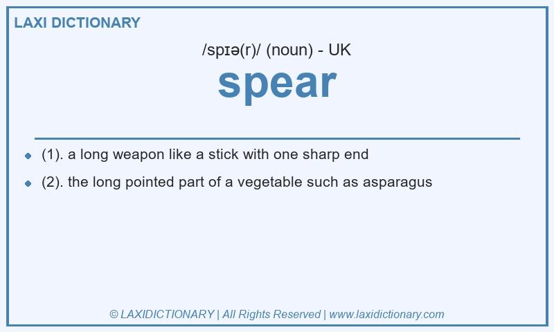 Definition spear in British English