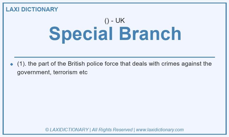 Definition Special Branch in British English