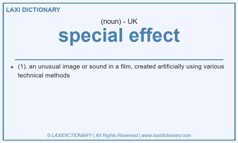 Definition special effect in British English