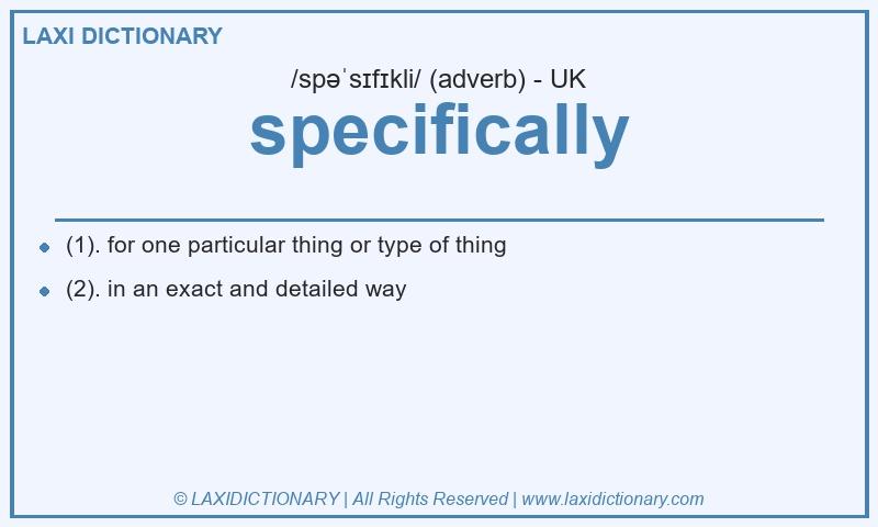 Definition specifically in British English