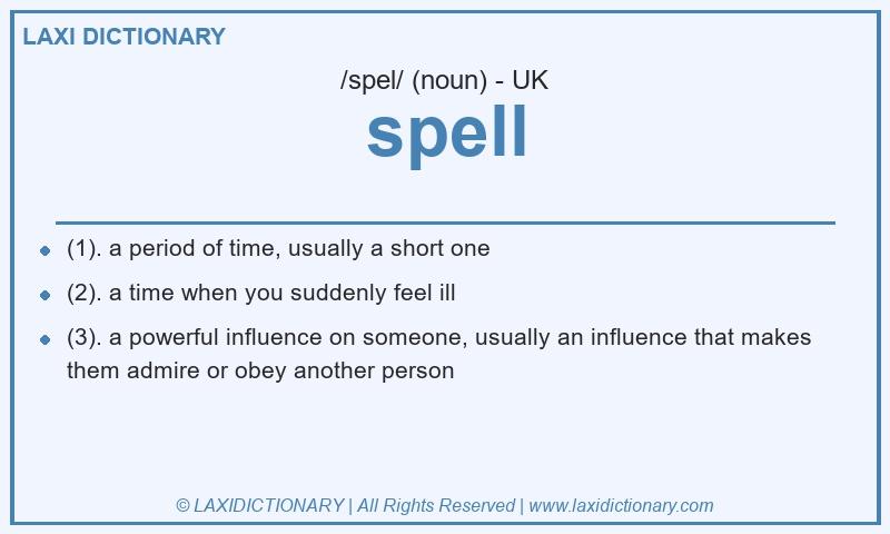 Definition spell in British English