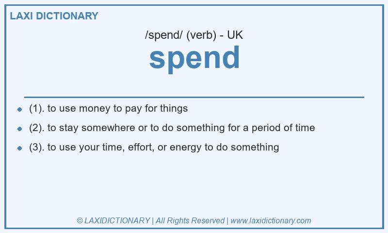 Definition spend in British English