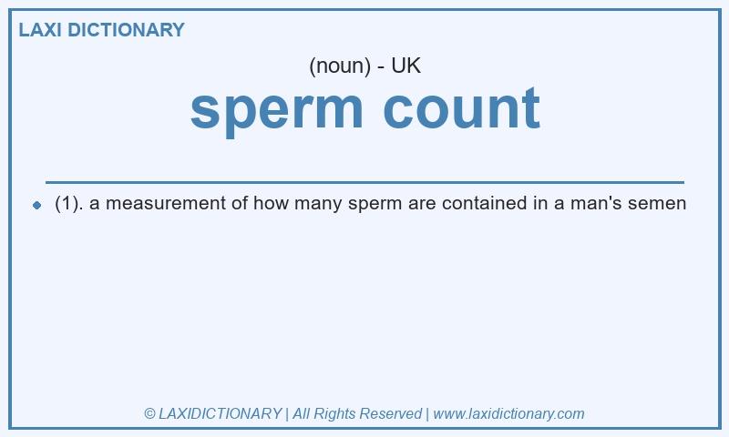 Definition sperm count in British English