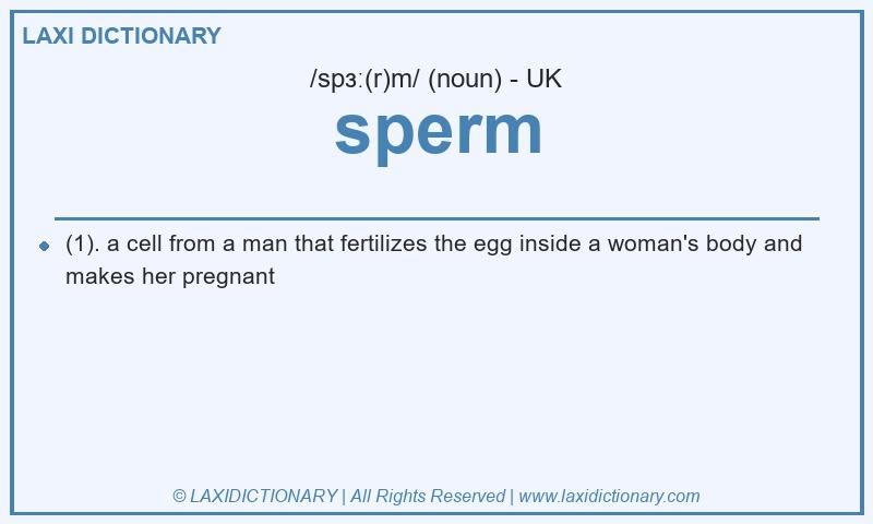 Definition sperm in British English