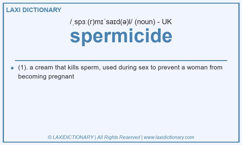 Definition spermicide in British English
