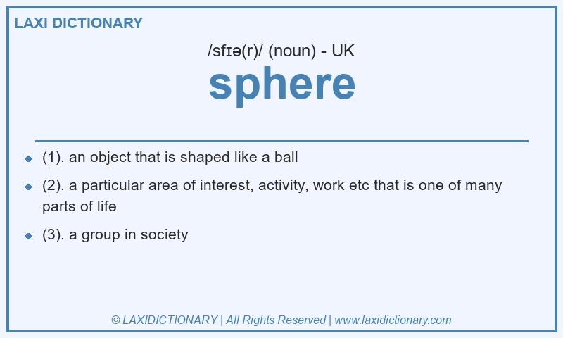 Definition sphere in British English