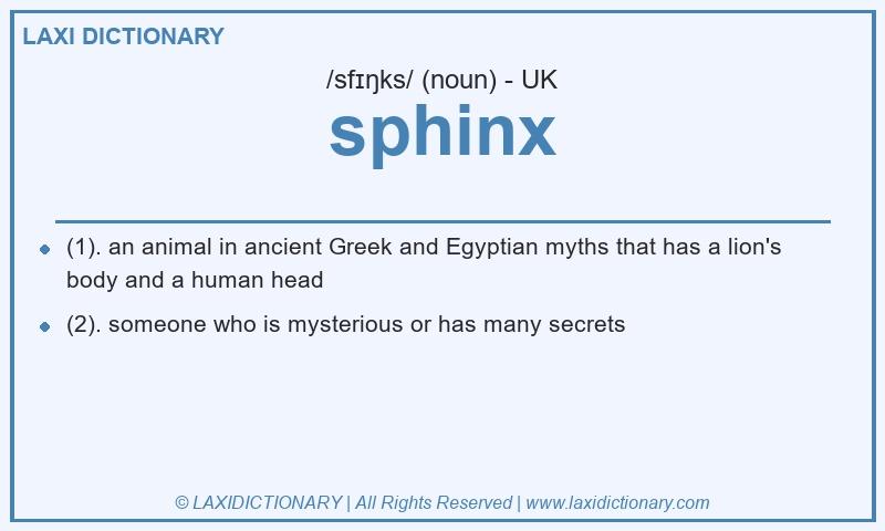 Definition sphinx in British English