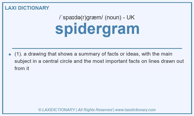 Definition spidergram in British English