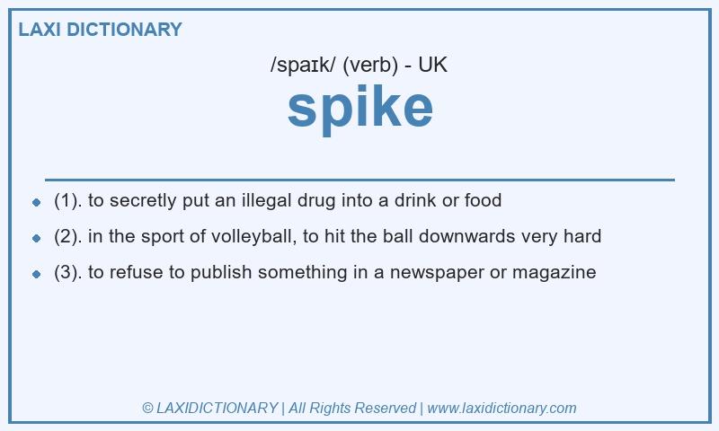 Definition spike in British English
