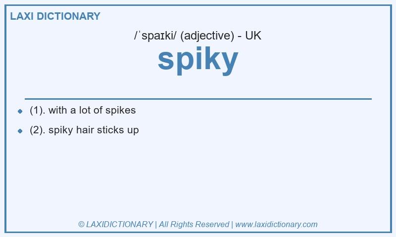 Definition spiky in British English