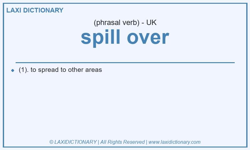 Definition spill over in British English
