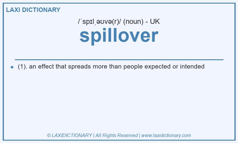 Definition spillover in British English