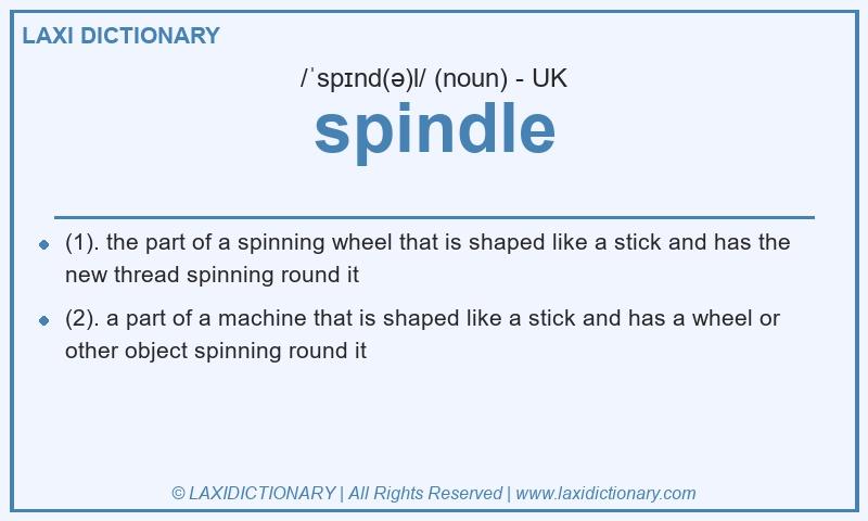 Definition spindle in British English