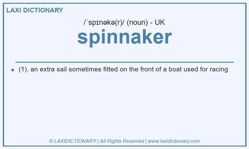 Definition spinnaker in British English