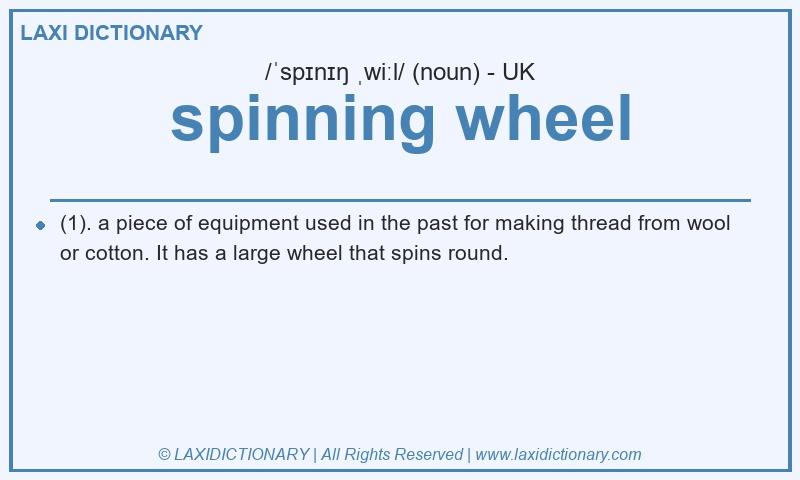 Definition spinning wheel in British English