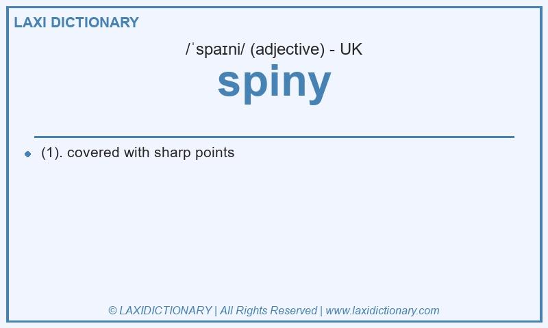 Definition spiny in British English