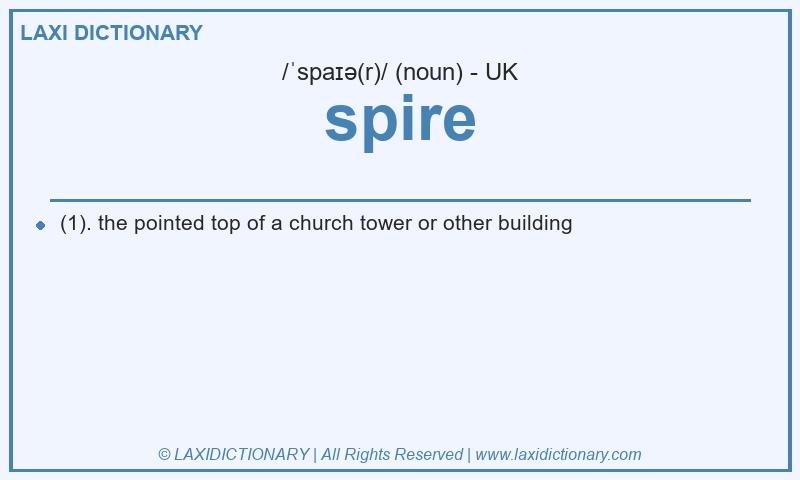 Definition spire in British English