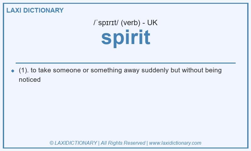Definition spirit in British English