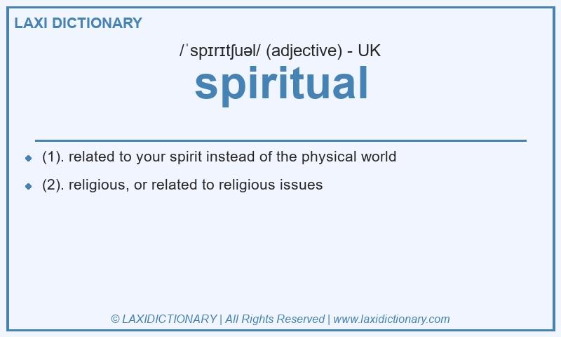 Definition spiritual in British English