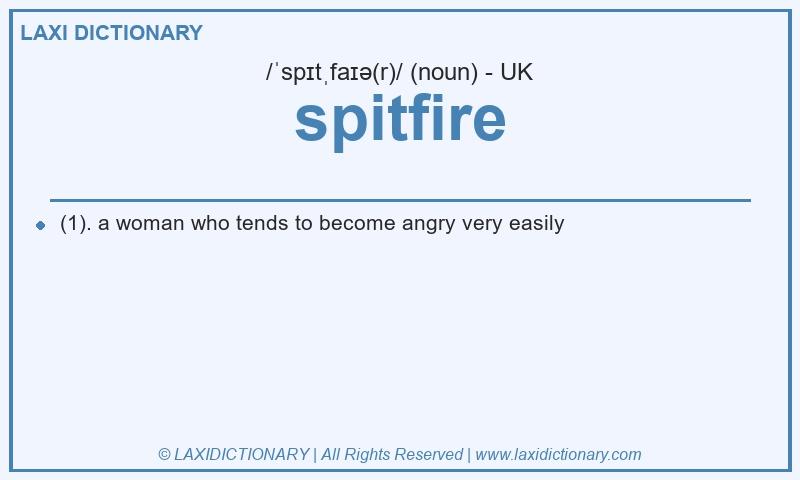 Definition spitfire in British English