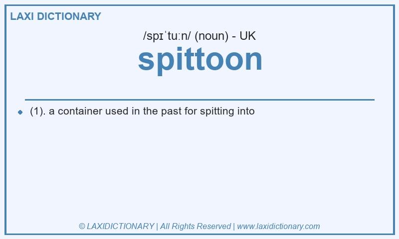 Definition spittoon in British English
