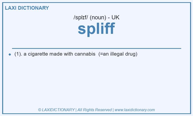 Definition spliff in British English