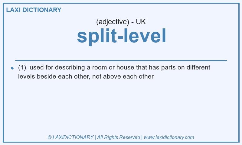 Definition split-level in British English
