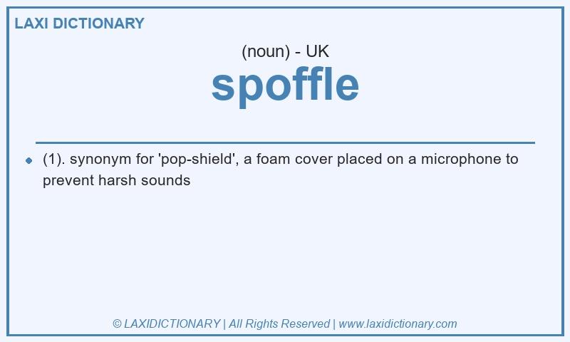 Definition spoffle in British English