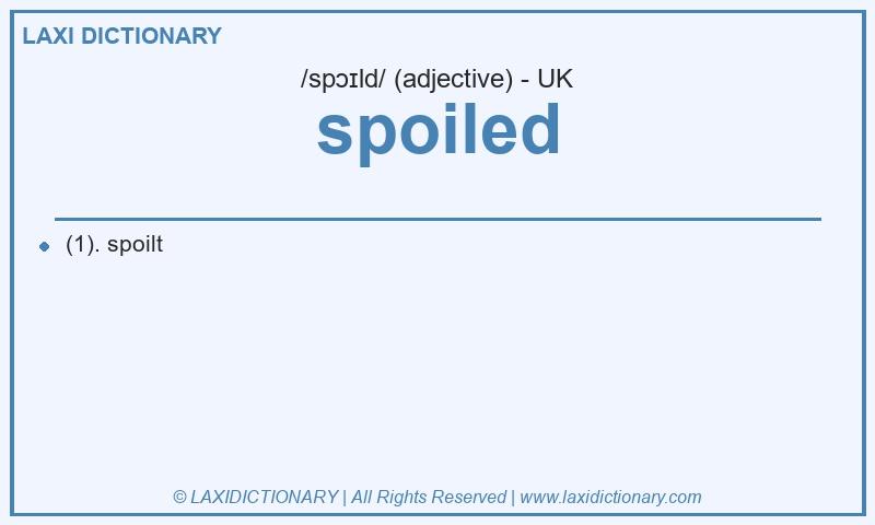 Definition spoiled in British English