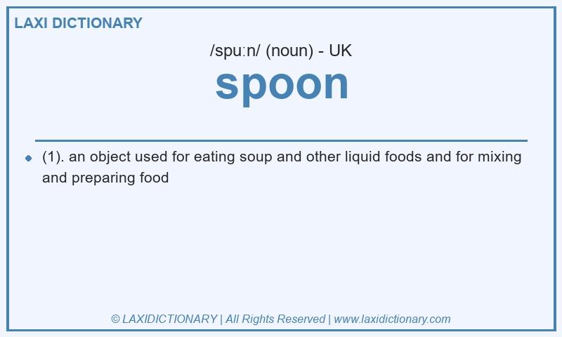 Definition spoon in British English