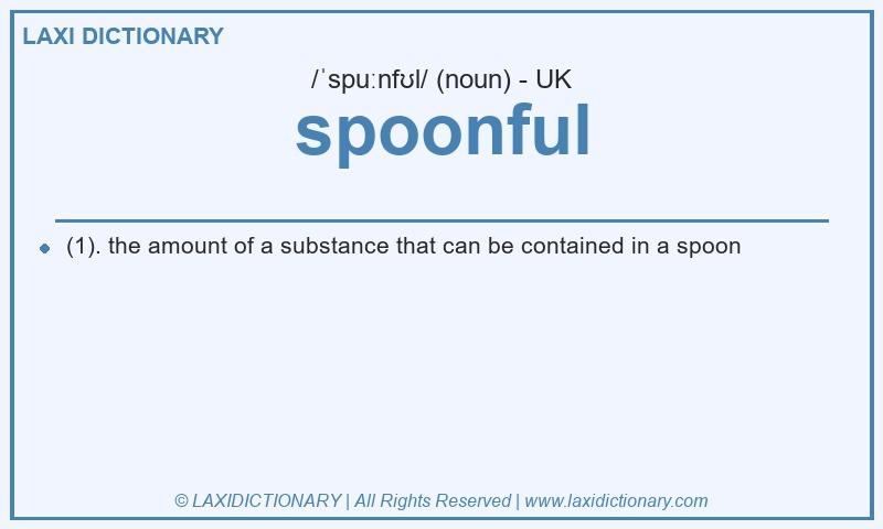 Definition spoonful in British English