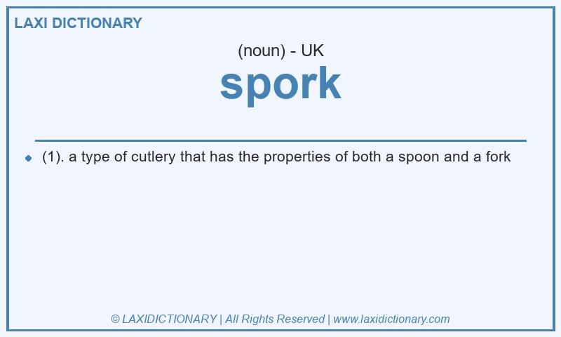 Definition spork in British English