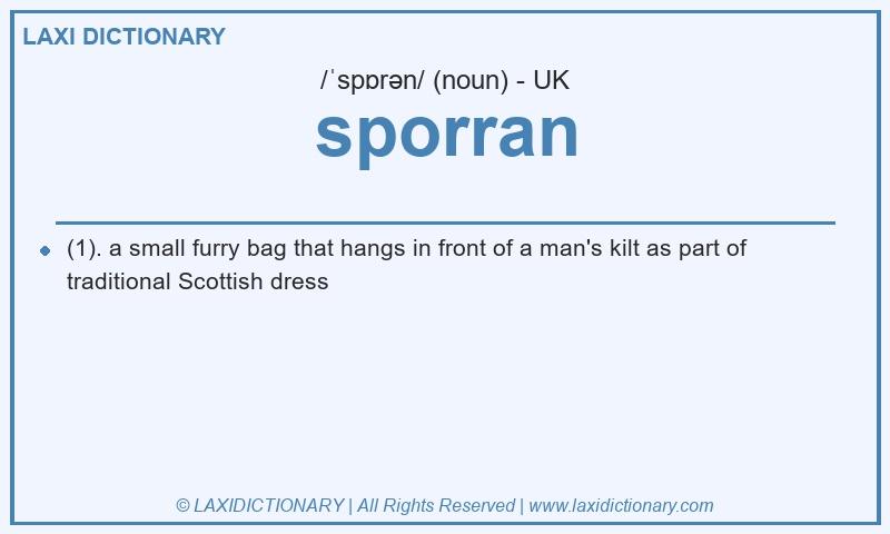 Definition sporran in British English
