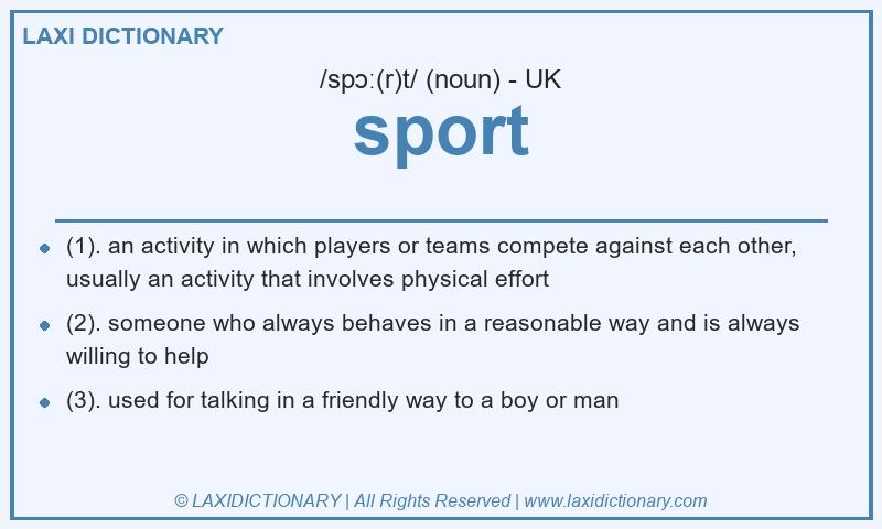 Definition sport in British English