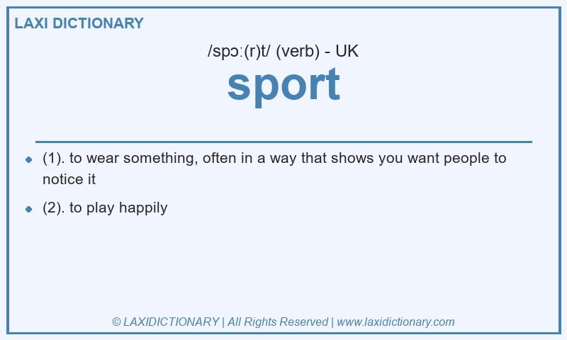 Definition sport in British English