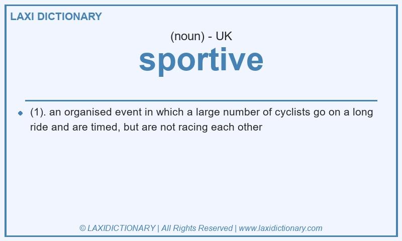 Definition sportive in British English