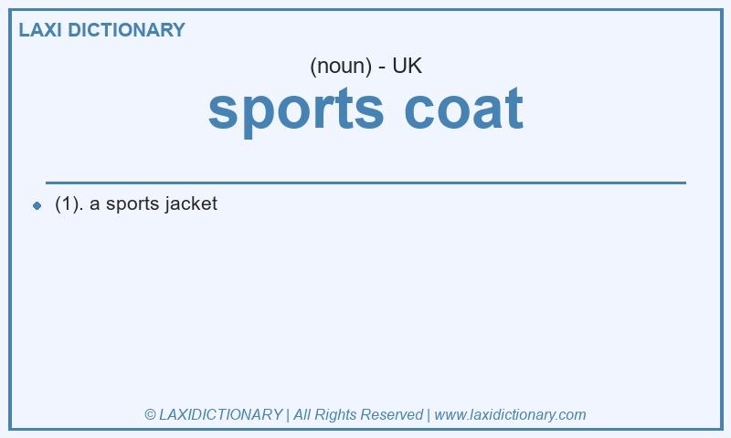 Definition sports coat in British English